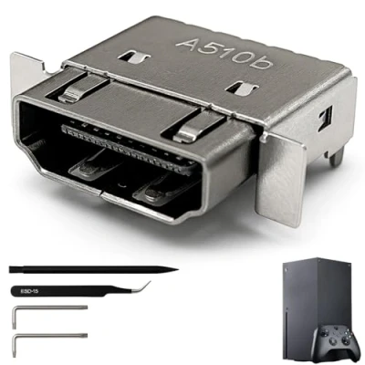 Abbildung von ALIENERGY HDMI Port Ersatz für Xbox Series X, Display Buchse Jack Connector Reparatur XSX Konsole, M1087810 Original Erstausrüsterqualität