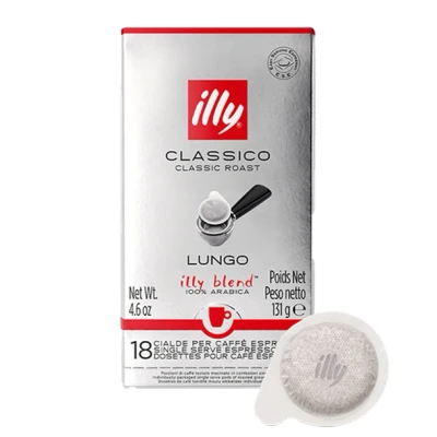 Abbildung von 38% Rabatt illy Monodose Classico Lungo 18 E.S.E. Kaffeepads 130 g