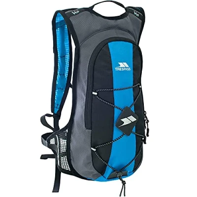 Abbildung von Trespass Mirror, Cobalt, Rucksack 15 Liter mit Hüftgurt &amp; 2 Wasserreservoir / Trinkblase Hydration Pack, Blau