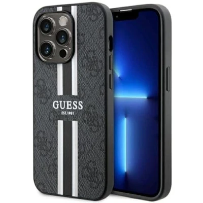 Abbildung von Guess GUHMP14XP4RPSK Hülle für iPhone 14 Pro Max 6.7&quot; Schwarz hardcase 4G Printed Stripes