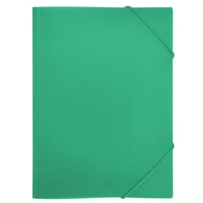 Abbildung von RAYLU PAPER Ordner mit elastischen Gummibändern und Klappen, A4 Format, Ordner, Dokumente, Büro Schule, aus 100% recycelbarem Polypropylen (A3, Grün)