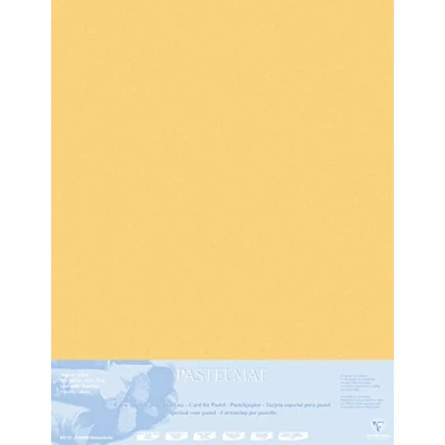 Abbildung von Clairefontaine 396022C Zeichenbögen (Packung mit 5 Bögen Pastelmat auf Karton kaschiert, 1800 µm, 70 x 100 cm, ideal für Trockentechniken und Pastell) buttergelb