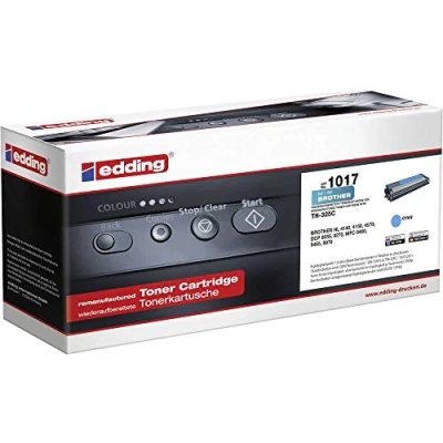 Abbildung von edding Toner EDD 1017 Cyan Reichweite 3500 Seiten Ersetzt Brother TN 325C