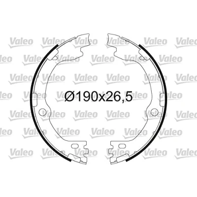 Abbildung von VALEO 564211 Bremsbacken Hinterachse 190 27 ohne Radbremszylinder KIA: SORENTO 3