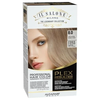 Abbildung von Alfaparf Milano Il Salone Plex Rebuilder Color Kit 8.0 Hellblond Permanente Haarfarbe Creme