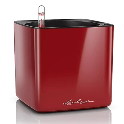 Abbildung von LECHUZA CUBE Glossy 16 scarlet rot highgloss 13522