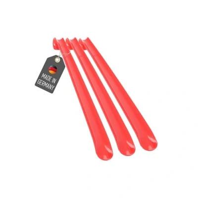 Abbildung von Lantelme Schuhanzieher 50cm 3 Stück mit Farbauswahl Kunststoff Schuhlöffel Xl Lang und stabil (Rot)