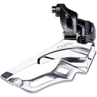 Abbildung von Umwerfer 3 X 8 Fach Shimano Claris FD R2030 Ø34,9 Mm Schelle Mit Adapter Ø31,8/28,6 / Down Pull 63 66 Winkel 46 52Z Grau