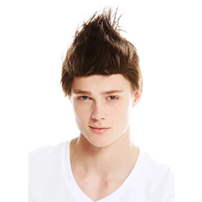 Abbildung von WIG ME UP WL 3034 8 Perücke Damen Herren kurz frech hochtoupiert Iro 80er Braun