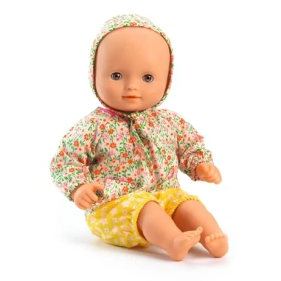 Abbildung von DJECO Babypuppe POMEA Puppe Flora 32cm weicher Körper Kleidung Petit Pan