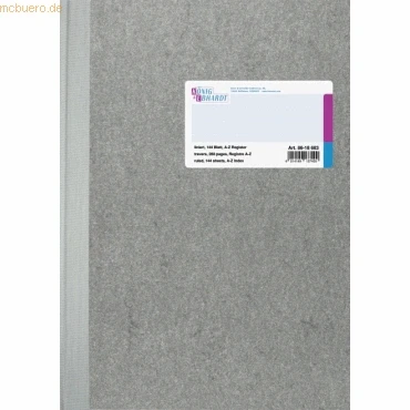 Abbildung von König &amp; Ebhardt 8618683 Geschäftsbuch / Registerbuch (A4 liniert, 80g/m², 144 Blatt Fadenheftung mit Registerschnitt)