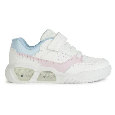 Abbildung von Geox J Illuminus Lights Lauflernschuh für Kinder, Größe: 29, White pink Schuhe
