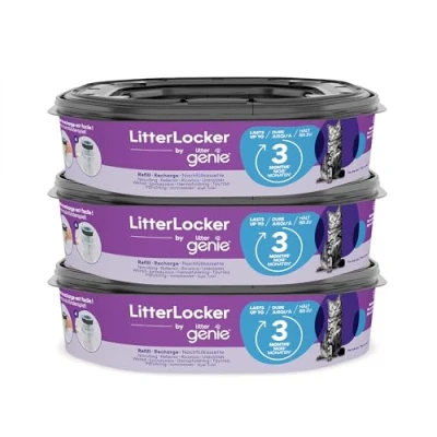 Abbildung von Litter Genie LitterLocker by, 3er Pack XL Nachfüllkassette, Original Spezialfolie mit Geruchsbarriere garantiert 100% Geruchsschutz