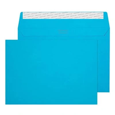Abbildung von Blake Envelopes Creative Colour 310 Briefumschläge Haftklebung Karibik Blau C5 162 x 229 mm 120g/m² 500 Stück