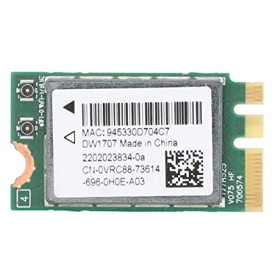 Abbildung von ASHATA Drahtlose Netzwerkkarte für Dell DW1707, M.2 NGFF 300M Bluetooth4.0 WiFi Karte, mit Qualcomm Atheros QCA9565 QCNFA335 Chip, universelle PC M2