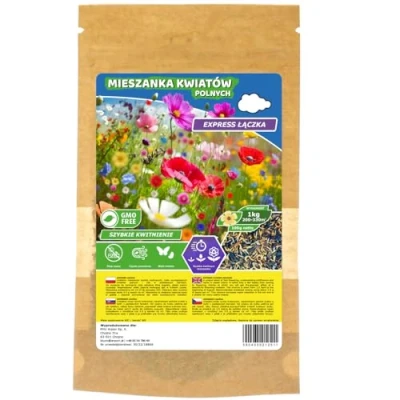 Abbildung von Blumenwiese Express Premium Blumenmischung Insektenfreundliche Blumensamen 30 Feldblumen und Kräuterarten Wildblumensamen Arpon Floral Mix Saatgut