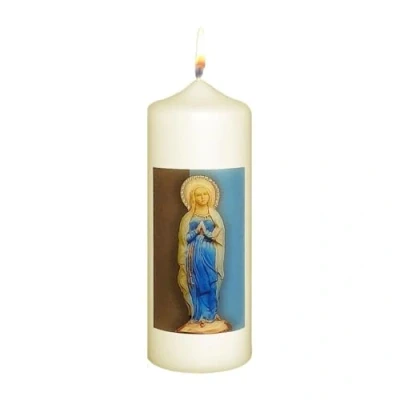 Abbildung von Wiedemann Kerzen Marienkerze Maria Bitte für Uns Elfenbein 170 x Ø 60 mm, 1 Stück