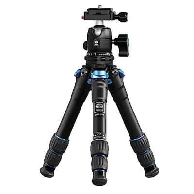Abbildung von SIRUI AM203 Mini Stativ Kamera Klein Dreibein, Aluminium Ministativ Tischstativ Tripod mit 360 Panorama B 00K Kugelkopf für Kamera, Max Höhe 42,3cm, belastbar bis 15kg