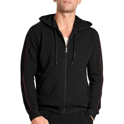 Abbildung von Calida MIT Kapuze Nachtwäsche Shirt, Herren, Größe: Medium, Schwarz