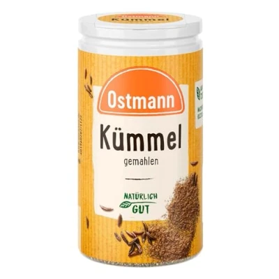 Abbildung von Ostmann Gewürze Kümmel gemahlen Würziges Aroma für Kohl , Kartoffel und Fleischgerichte 35 g in der Streudose