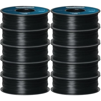 Abbildung von GEEETECH PLA Filament Schwarz, 10x1kg Spule für 3d Drucker