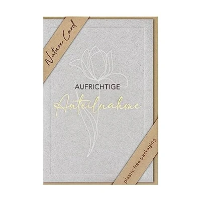 Abbildung von bsb Trauerkarte mit liebevollem Motiv Nature Card Nachhaltige Trauerkarten Beileidskarten Umschlag Danksagungskarten Trauer Karten zur 11,5 x 17 cm