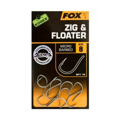 Abbildung von Fox Edges Zig &amp; Floater Hakengröße 8 Mikro Widerhaken Karpfenhaken