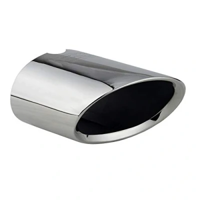 Abbildung von L&amp;P A310 Auspuffblende Endrohrblende Oval Edelstahl poliert Chrom kompatibel mit 3er e90 e91 e92 e93 LCI Facelift Silber Plug Play Auspuff Blende Endrohr OEM 18307618463 18302163710 18307618464