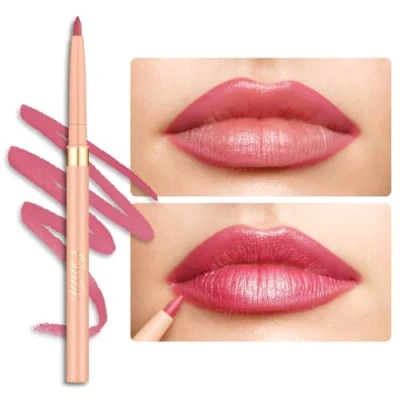 Abbildung von OULAC Rosa Lipliner Wasserfest, Drehbarer Langanhaltender Lippenkonturenstift mit Mattes Finish, Hochpigmentiert und Geschmeidig, Konturieren Sie Ihre Lippen, Vegan (05) Dried Rose