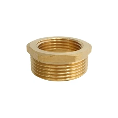 Abbildung von Reduzierstück 1 1/4&quot; x 1&quot; AG/IG Messing Außengewinde auf Innengewinde Nippel Trinkwasser geeignet
