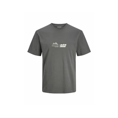 Abbildung von Jack &amp; Jones LOGO Rundhalsausschnitt Tshirt print, Herren, Größe: Small, Pavement