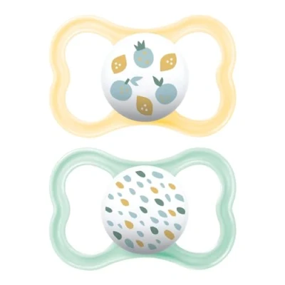 Abbildung von MAM Air Schnuller im 2er Set, Skinsoft Silikon mit Schnullerhalter, 6 16 Monate, neutral