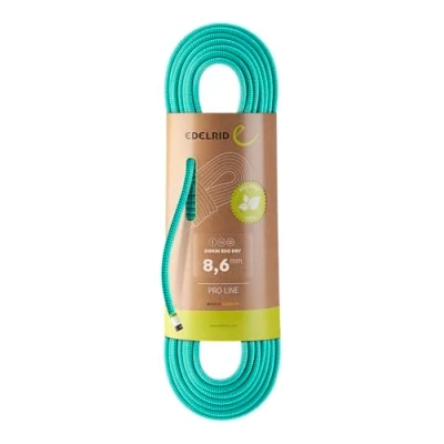 Abbildung von EDELRID Unisex Erwachsene Siskin Eco Dry 8,6mm Kletterseil, icemint, 50 M