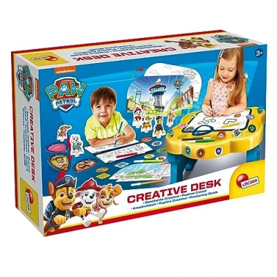 Abbildung von Lisciani Paw Patrol Kreativer Tisch Kreatives Spiel Zeichenspiel, Färbung und Phantasie Aufkleber Tischspitze zum Malen Erstellen eines Drehbuchs Für Kinder ab 3 Jahren