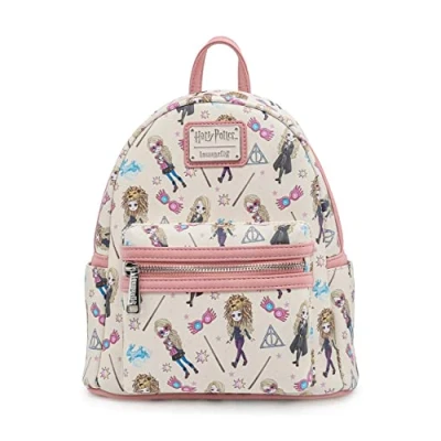 Abbildung von Loungefly Harry Potter Luna Lovegood All Over Print Womens Double Strap Shoulder Bag Purse