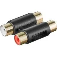 Abbildung von Wentronic A 181 G Kabelschnittstellen /Adapter (2xRCA, 2xRCA, Weiblich/weiblich, Schwarz)