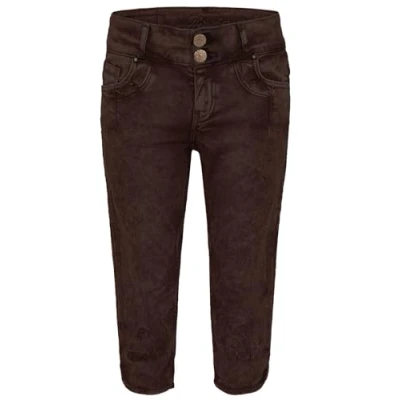 Abbildung von Hangowear Trachtenhose Jeans Kniebund HENDRINA dunkelbraun