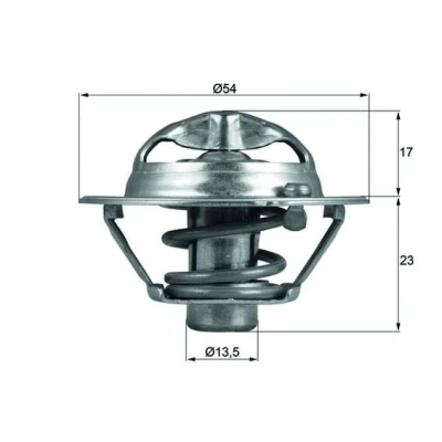 Abbildung von MAHLE ORIGINAL TX 118 82D Kühlwasserthermostat 82 54 mit Dichtung HYUNDAI: i30 II Schrägheck, i20 Coupe, i10 I, KIA: cee‘d Schrägheck
