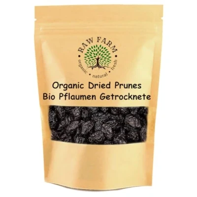 Abbildung von 1 kg Bio Getrocknete Entsteinte Pflaumen, keine Feuchtigkeit, frei von Zusatzstoffen, Konservierungsmitteln, ganz Natürlich