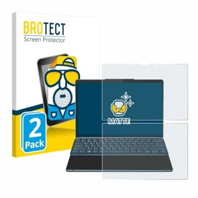 Abbildung von BROTECT Entspiegelungs Schutzfolie für Lenovo Yoga Book 9i Gen 8 (2 Stück) Matte Displayschutz Folie, Anti Reflex, Fingerprint