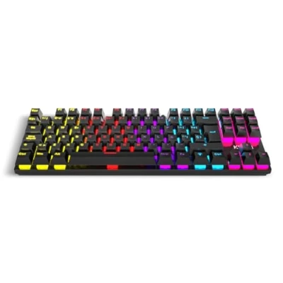 Abbildung von KROM Gaming KASIC TKL NXKROMKASICTKL RGB Rainbow Mechanische Tastatur, kein Ziffernblock, Spielmodus, Anti Gohsting, Windows 7/8/8.1/10, USB, SP Layout, Schwarz, normal