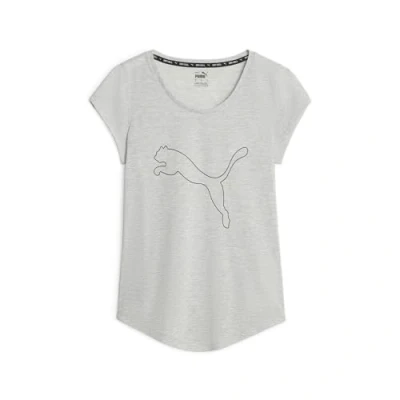 Abbildung von Puma heather CAT Tshirt print, Damen, Größe: XS, Light gray