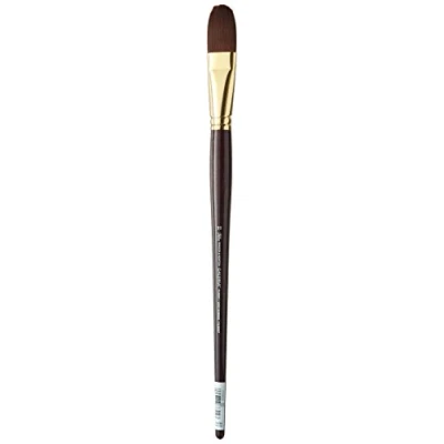 Abbildung von Winsor &amp; Newton 5732022 Galeria Acrylpinsel, aus Synthetikfasern, ideale Kontrolle für dickere Farbaufträge, langer Stiel, Filbertpinsel Nr.22, 24mm