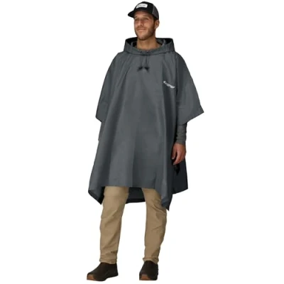 Abbildung von FROGG TOGGS Ultra lite2 Regenponcho, wasserdicht, atmungsaktiv, Unisex Erwachsene Herren, einteilig, Waterproof Breathable Rain Poncho, carbon schwarz, Einheitsgröße