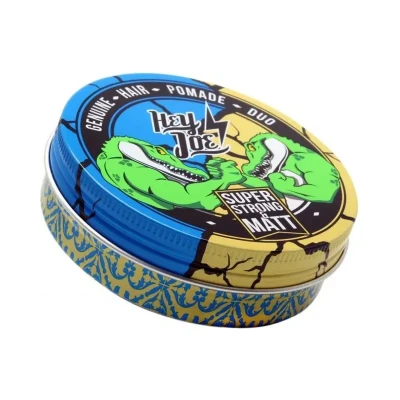 Abbildung von HEY JOE! Genuine Haar Pomade Herren Duo 100 ml 2 in 1 Dose mit Haarpomade Männer [ Extra Starkem Halt + Mattem Finish ] Professionelle Haarstyling Produkte