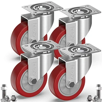 Abbildung von GBL Caster Wheels Möbelrolle Hochbelastbare Möbelrollen 100mm, Schwerlast 100mm 600KG 4 Lenkrollen