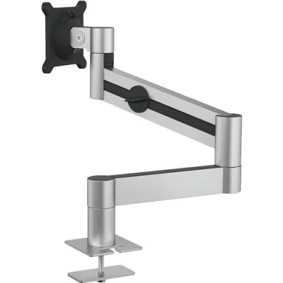 Abbildung von Durable Monitor Halterung, flexibler Schwenkarm 360 drehbar, für VESA Bildschirme 21 27&quot;, Tischdurchführung, silber, 508423