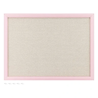 Abbildung von Navaris Memoboard mit Leinenoberfläche 58x43 cm aus Leinen Rosa