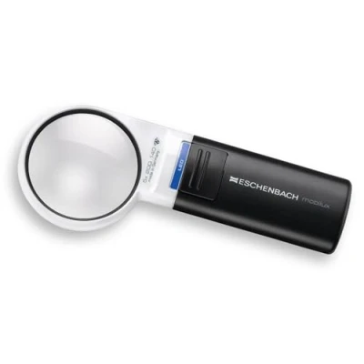 Abbildung von Lindner, Taschenformat, Lupe mit LED Linse Ø 58 mm. Vergrößerung: 5x Eschenbach pro Stk.