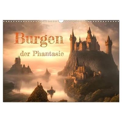 Abbildung von Burgen der Phantasie (Wandkalender 2025 DIN A3 quer), CALVENDO Monatskalender